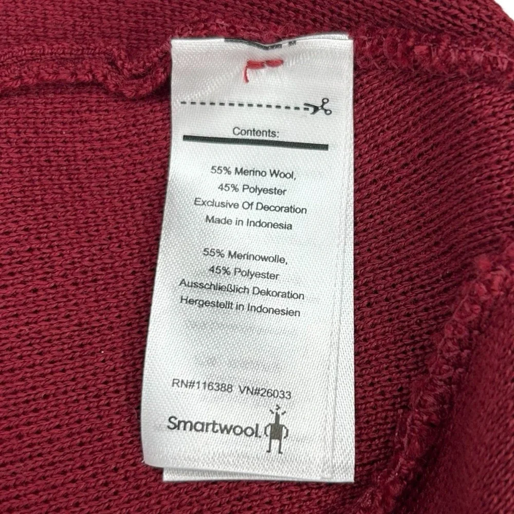 Smartwool‎ The Lid Merino Wool Blend Beanie Hat Red Unisex One Size Winter Snow